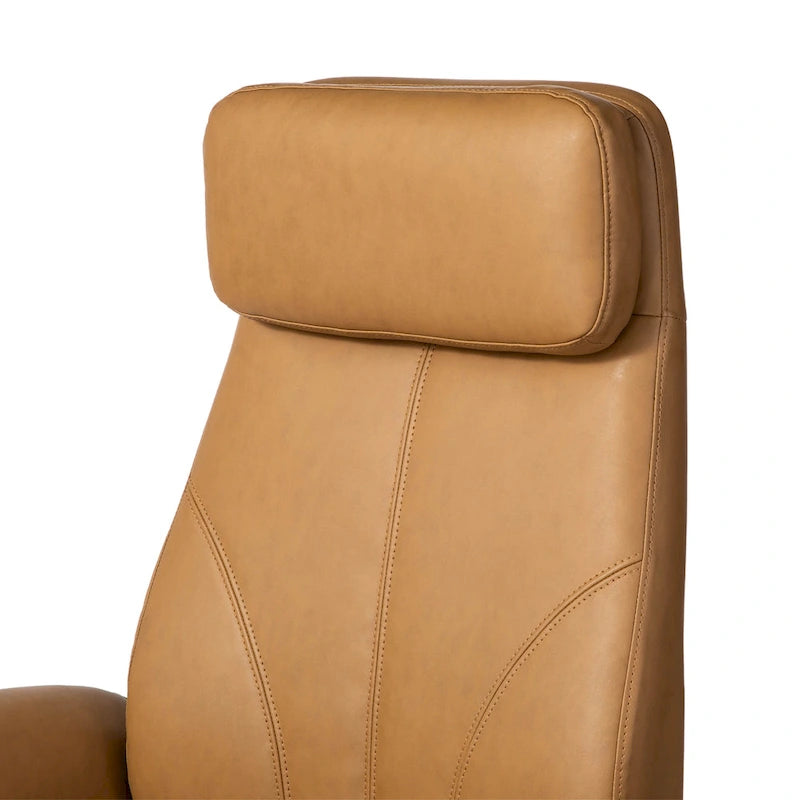 Adjustable High Back Office Chair with Armrests and Extendable Footrest