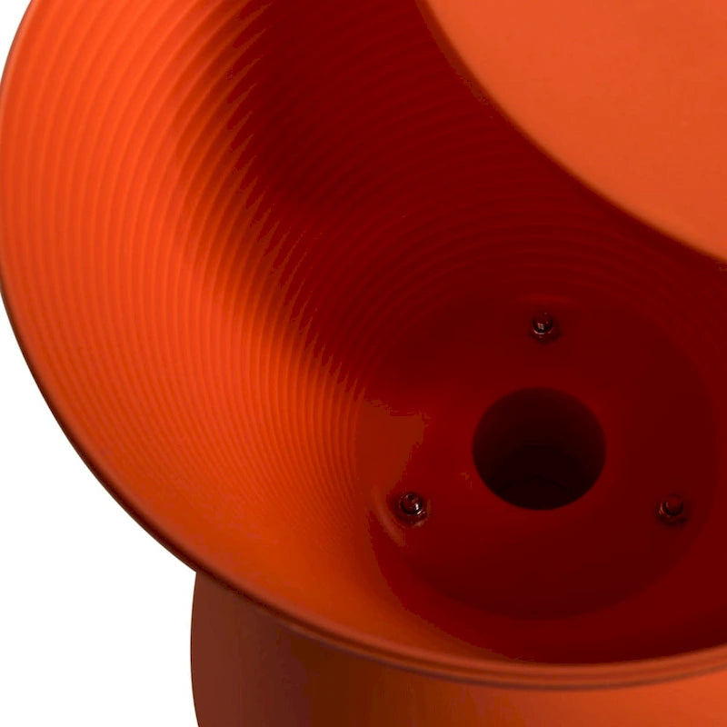 Round Hourglass Storage Side Table with Ribbed Base Removable Lid