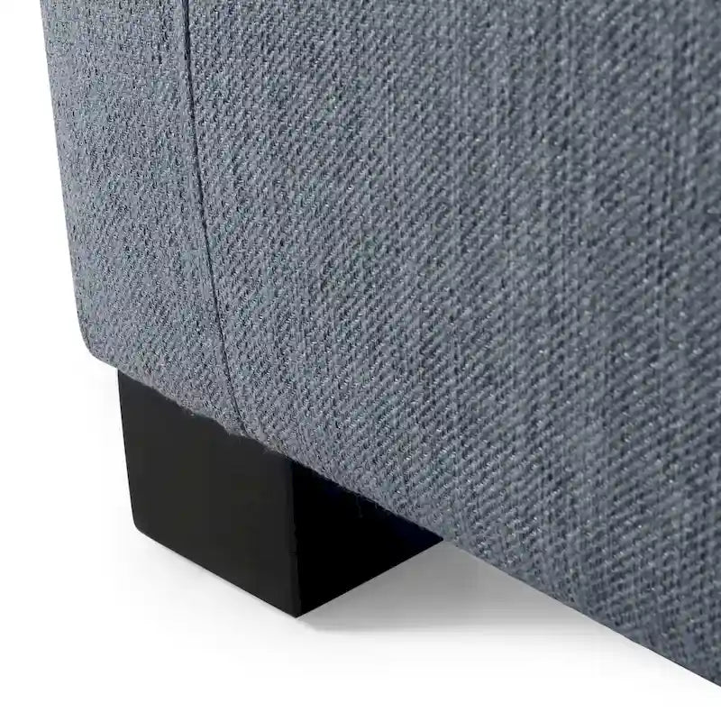 Contemporary Upholstered Club Chair with Sloped Arms and Birch Legs