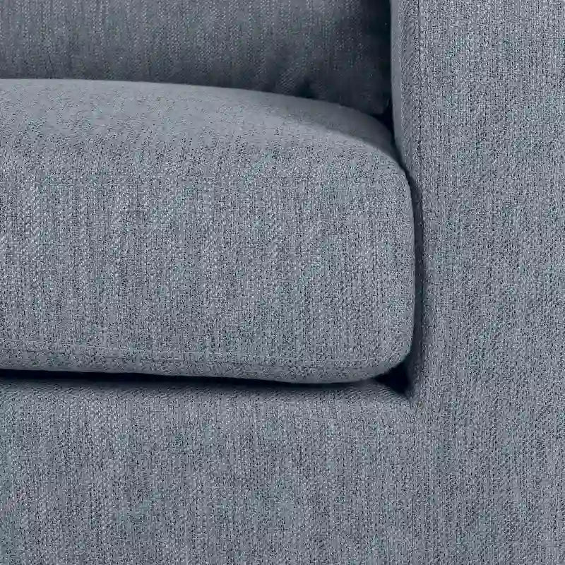 Contemporary Upholstered Club Chair with Sloped Arms and Birch Legs
