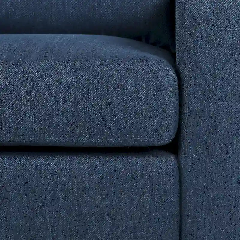 Contemporary Upholstered Club Chair with Sloped Arms and Birch Legs