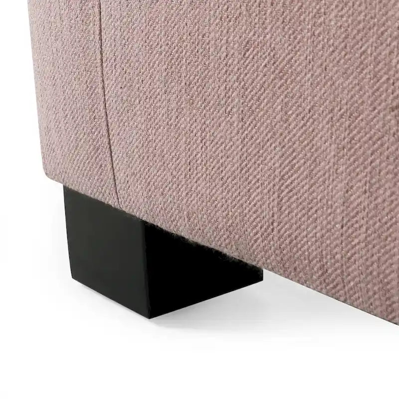 Contemporary Upholstered Club Chair with Sloped Arms and Birch Legs