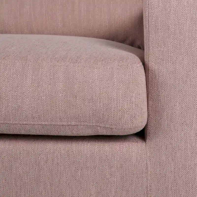 Contemporary Upholstered Club Chair with Sloped Arms and Birch Legs