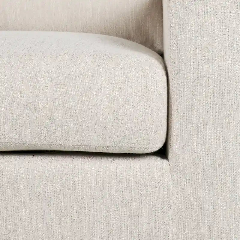 Contemporary Upholstered Club Chair with Sloped Arms and Birch Legs