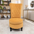 Velvet High Back Vanity Chair with Tufting and Hidden Storage