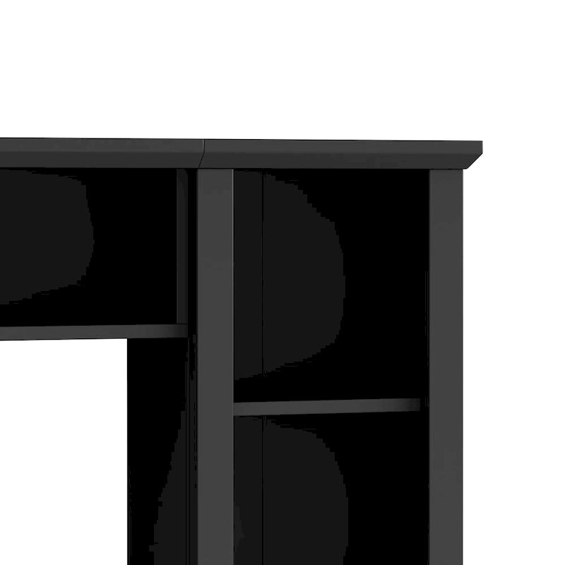 Moderner TV-Schrank mit Türen im Lattenstil und verdecktem Stauraum