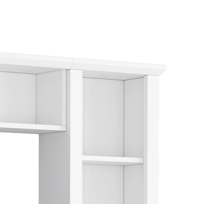 Moderner TV-Schrank mit Türen im Lattenstil und verdecktem Stauraum