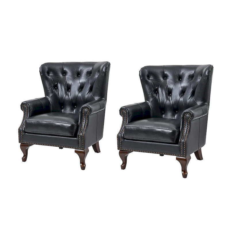 Poltrona trapuntata con schienale alto e borchie decorative, cuscino di seduta rimovibile