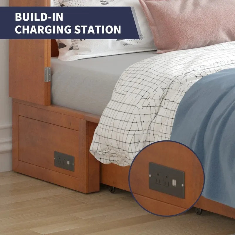 Umwandelbares Queensize-Schrankbett mit Stauraumschublade und Ladestation