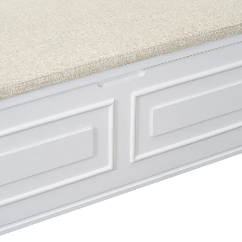 Rustic Entryway Storage Bench with Lift Top and Paneled Front