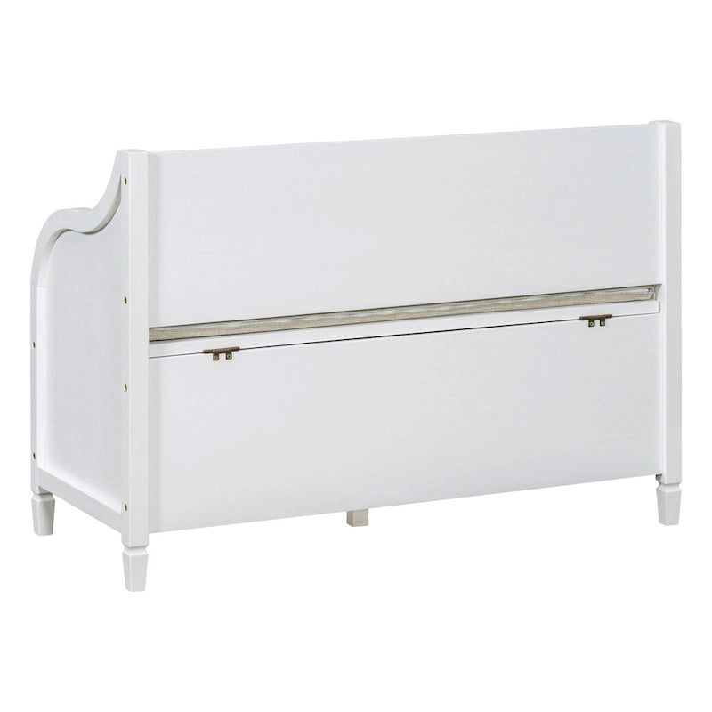 Rustic Entryway Storage Bench with Lift Top and Paneled Front