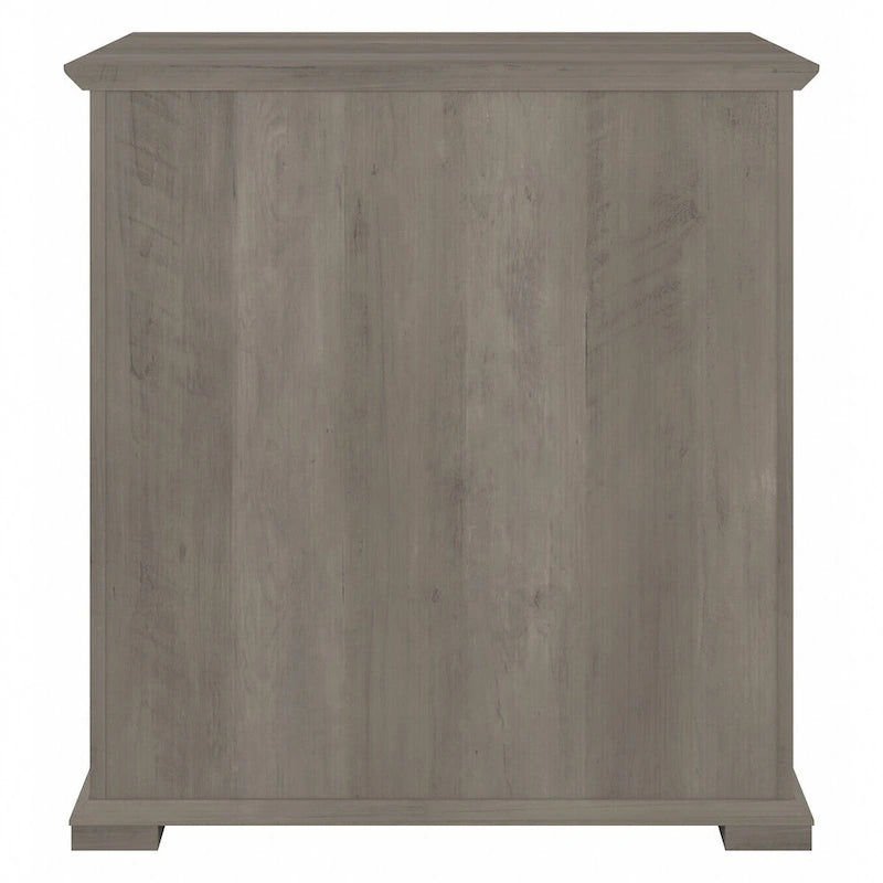 Farmhouse Two Drawer Lateral File Cabinet with Lock Silver Hardware