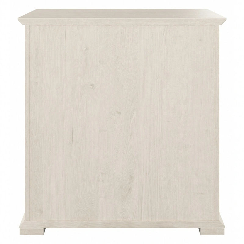 Farmhouse Two Drawer Lateral File Cabinet with Lock Silver Hardware